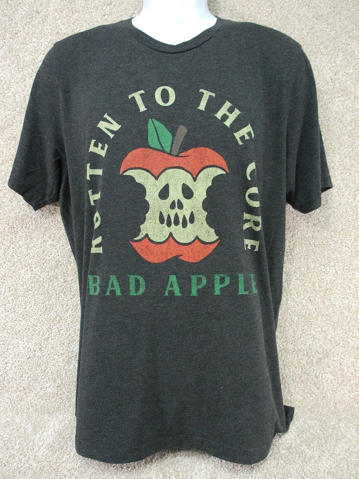 Men's Rotten To The Core Bad Apple T-Shirt size XL color Gray gallery