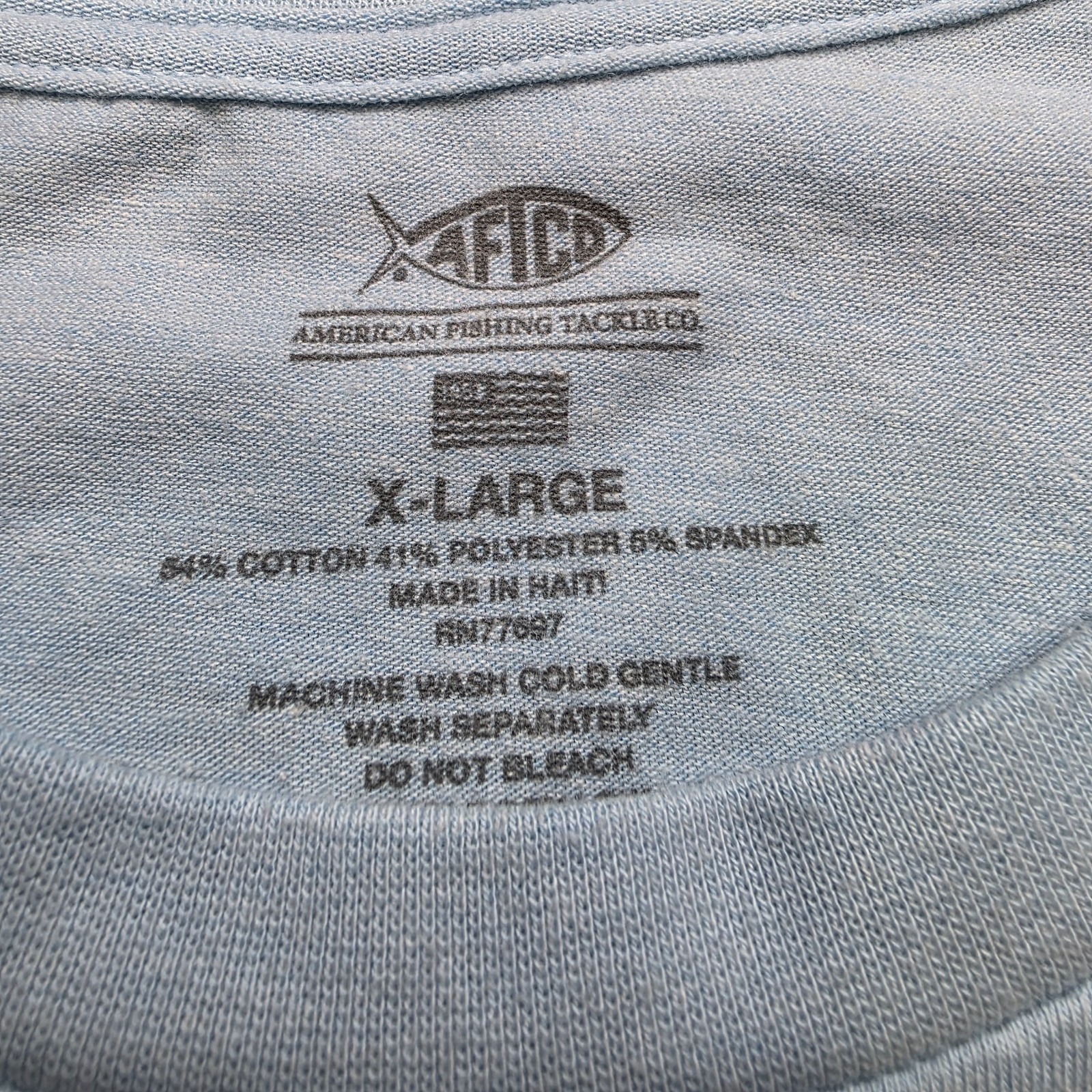 Aftco Performance Fishing Long Sleeve Men's XL Red/White/Blue Fish Logo gallery