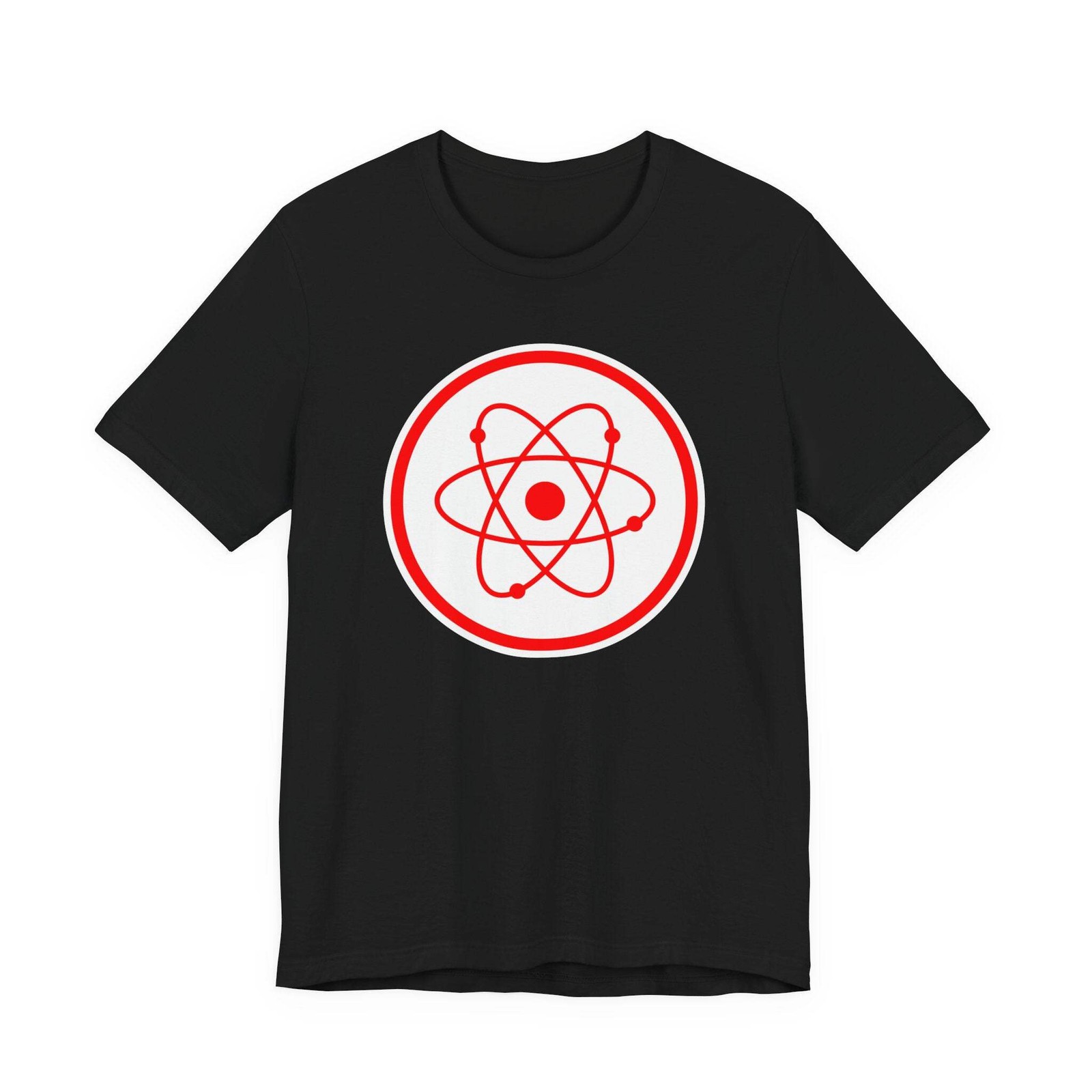 Red Atomic Radiation Symbol T-Shirt | Science Physics Graphic Tee Shirt gallery
