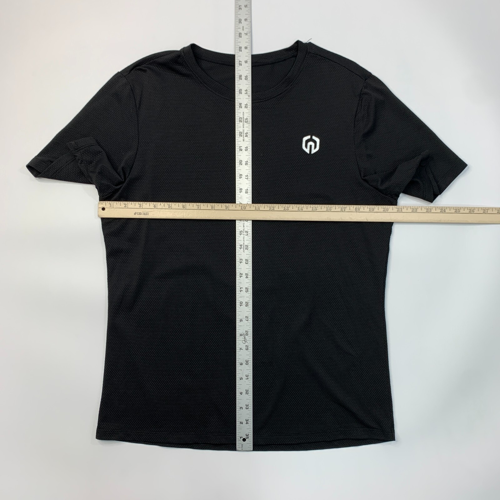 Neleus Textured T Shirt Mens L Large Black Short Sleeve Gym Workout Training Tee gallery