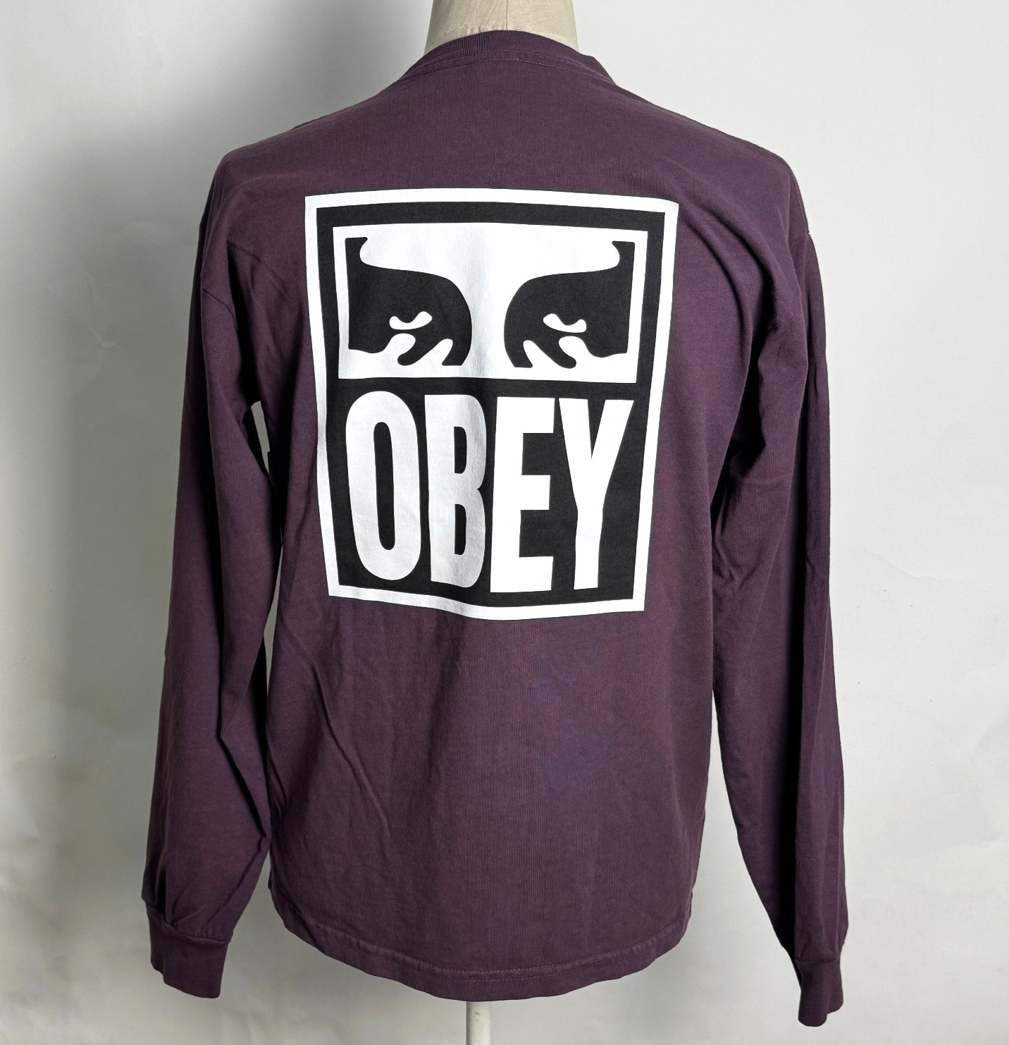 Obey Men’s LS T-Shirt Eyes Icon 2 Plum Perfect Size M NWT Andre Eyes