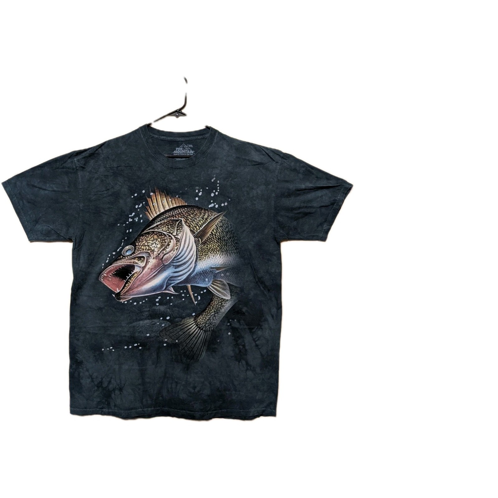 The Mountain Mens T-shirt Blue Walleye Fish Fishing RL 2XL #3037 NWOT gallery