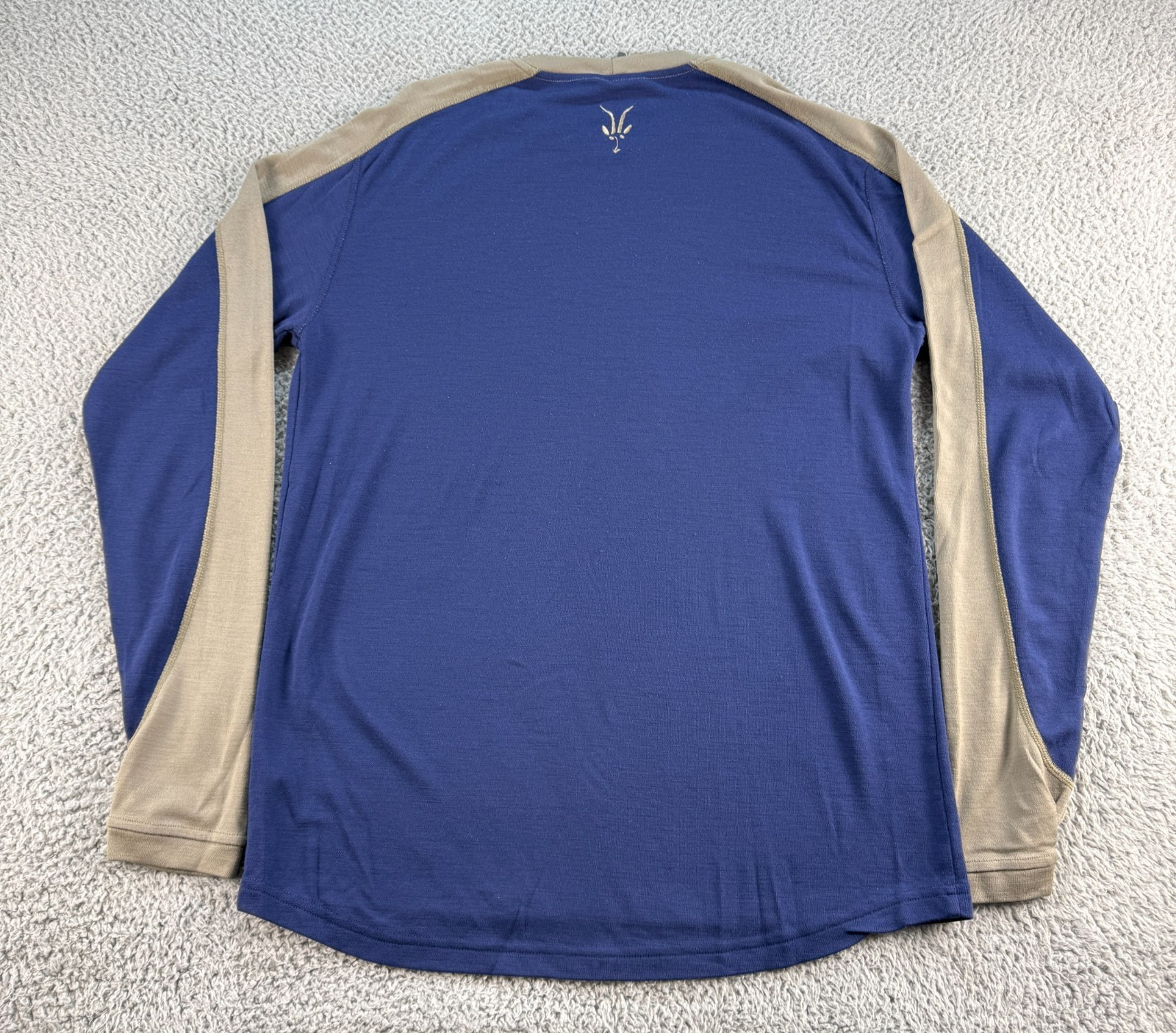 Ibex Superwashed Merino Wool Long Sleeve Shirt Men’s Large L Top Blue Hiking USA gallery