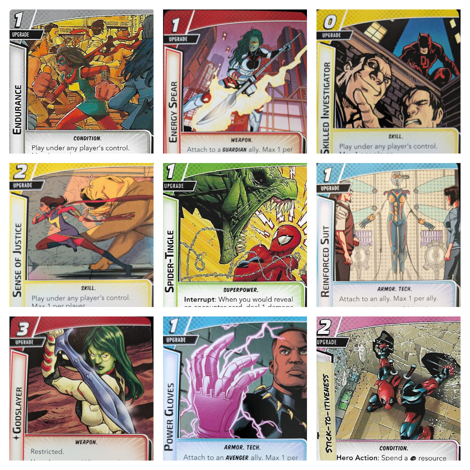 Marvel Champions LCG: Upgrade Replacement Game Cards In All Aspects