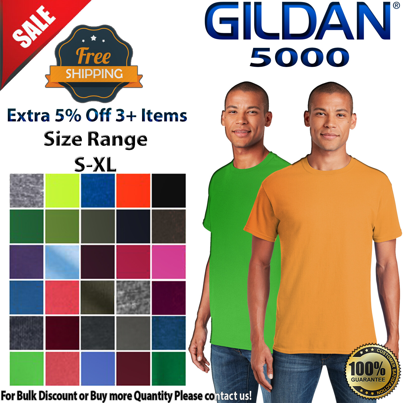 Gildan G500 Mens Short Sleeve Heavy Cotton Crew Neck Stylish T-Shirt gallery
