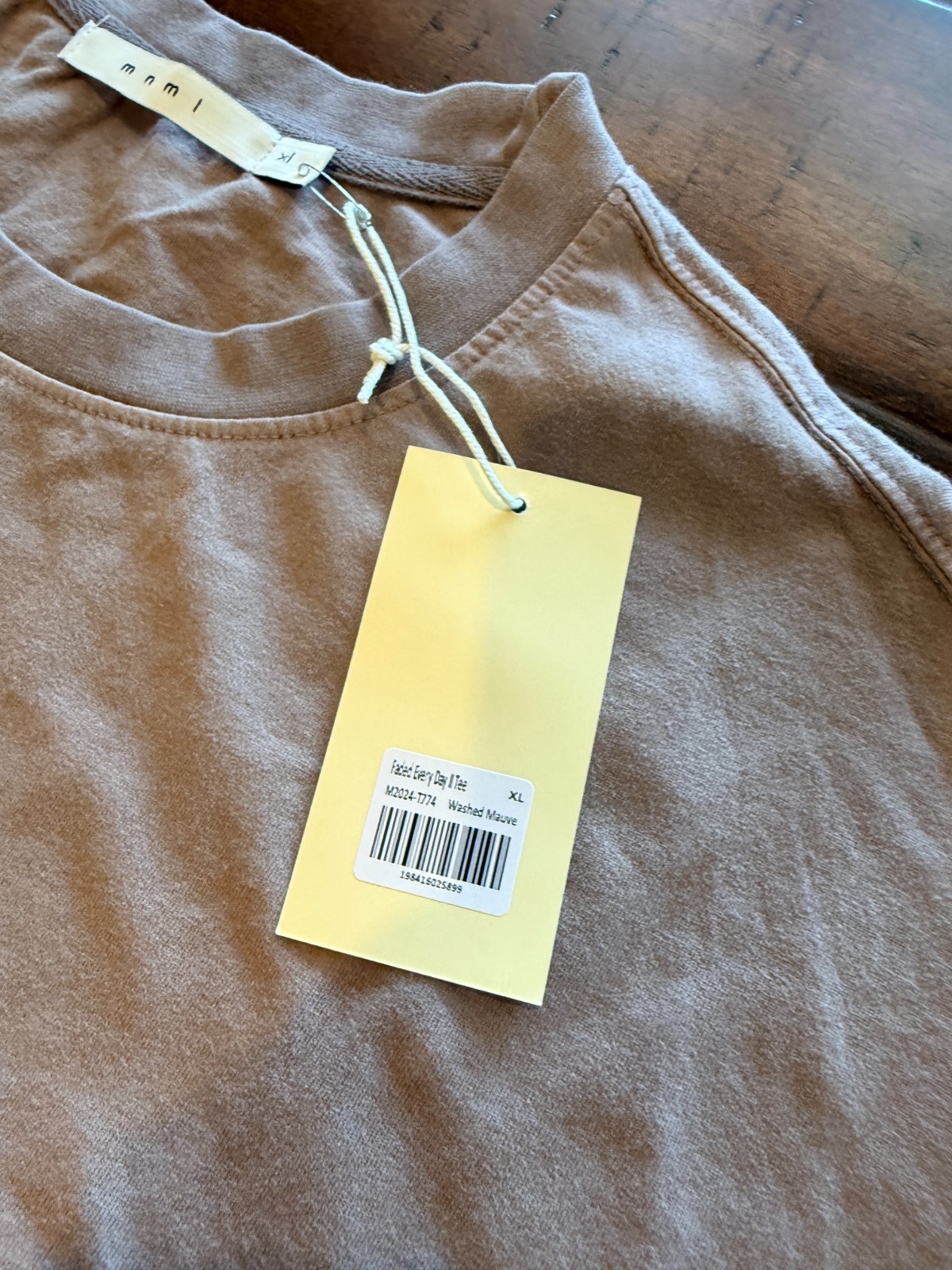 MNML Faded Every Day II Tee, Washed Mauve - Size XL gallery