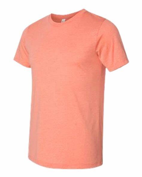 Bella + Canvas 3001CVC Unisex T Shirt Retail Fit Heather Stylish Tee CVC SUNSET