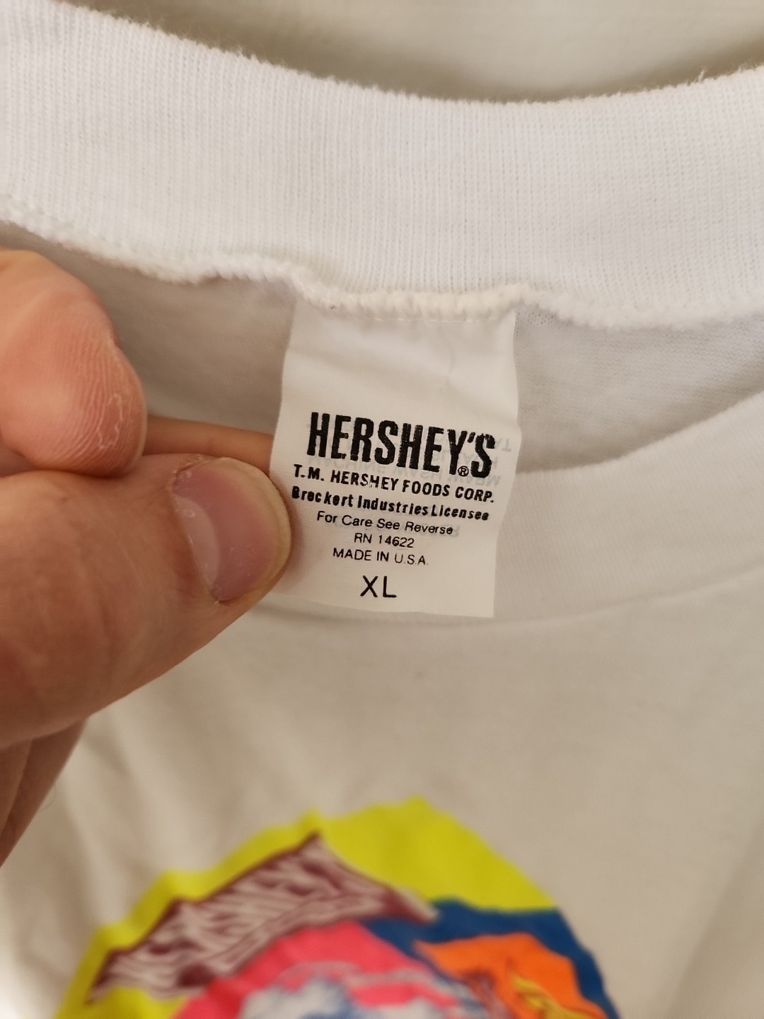 Vintage Hersheys Chocolate Shirt Mens XL 1991 Reeses Candy Promo 90s USA Tee gallery