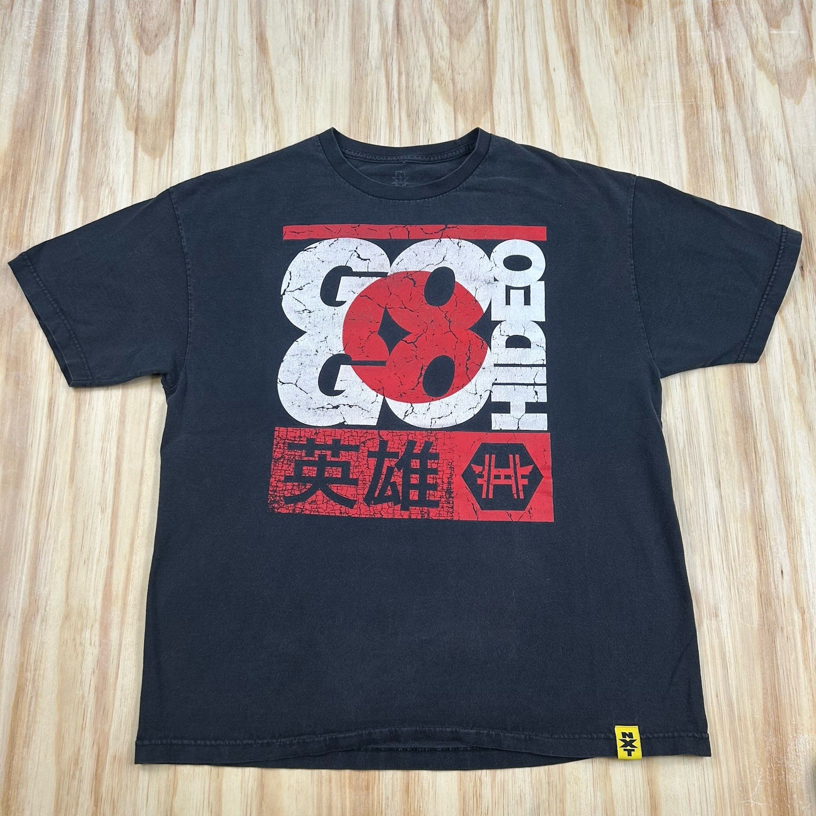WWE TShirt Hideo Itami Japan Go Go NXT Wrestling Size XL Black gallery