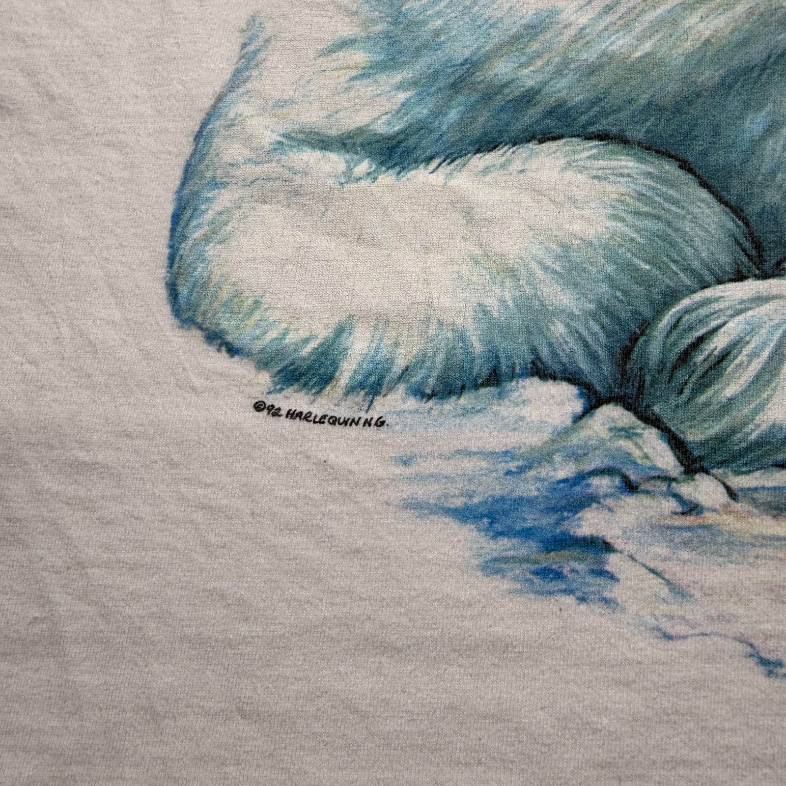 Vintage 1992 Sea World Wild Arctic Polar Bears Animals Graphic T-Shirt USA Large gallery