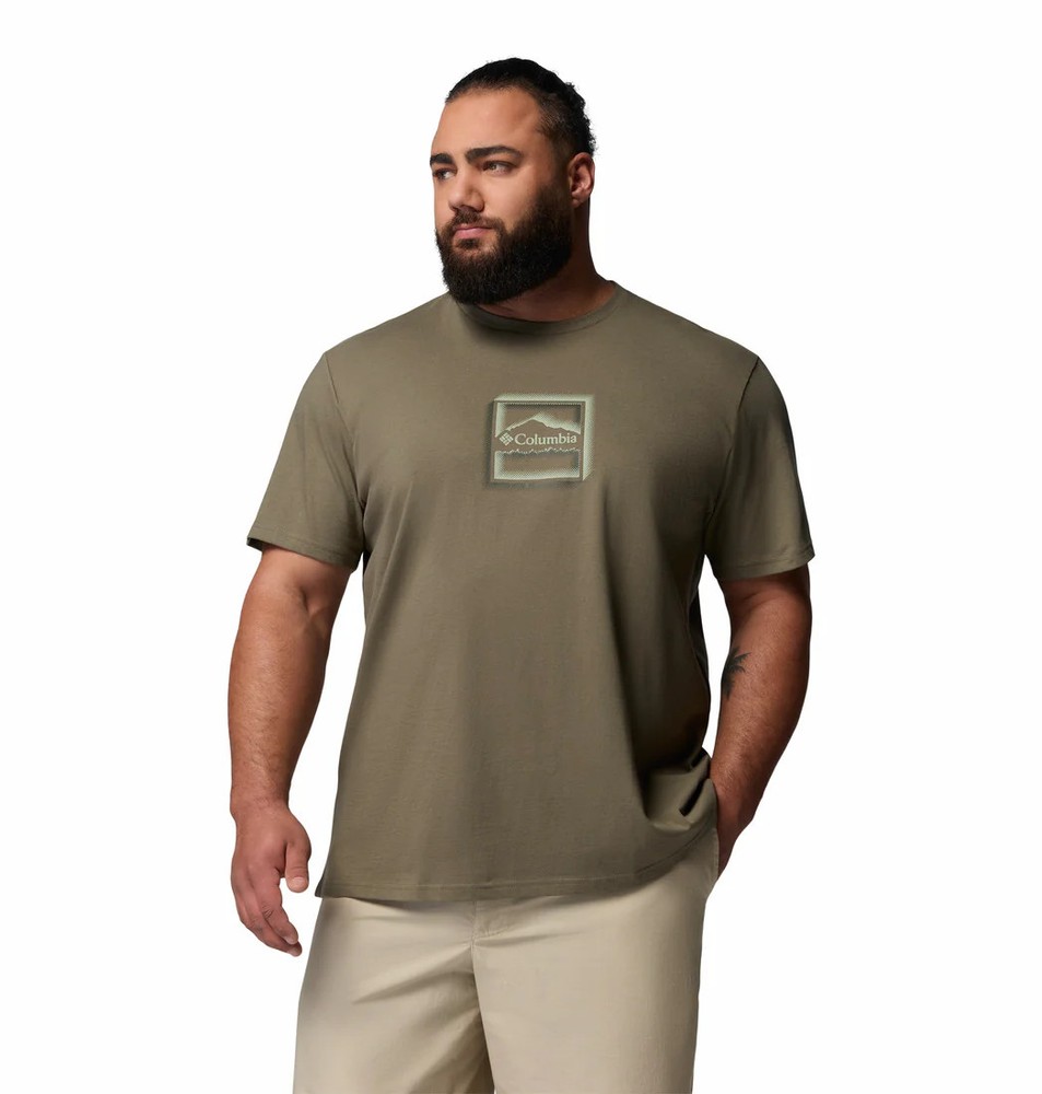 Columbia CSC™ Organic Cotton Stone Green T-Shirt, Illuminated Brand