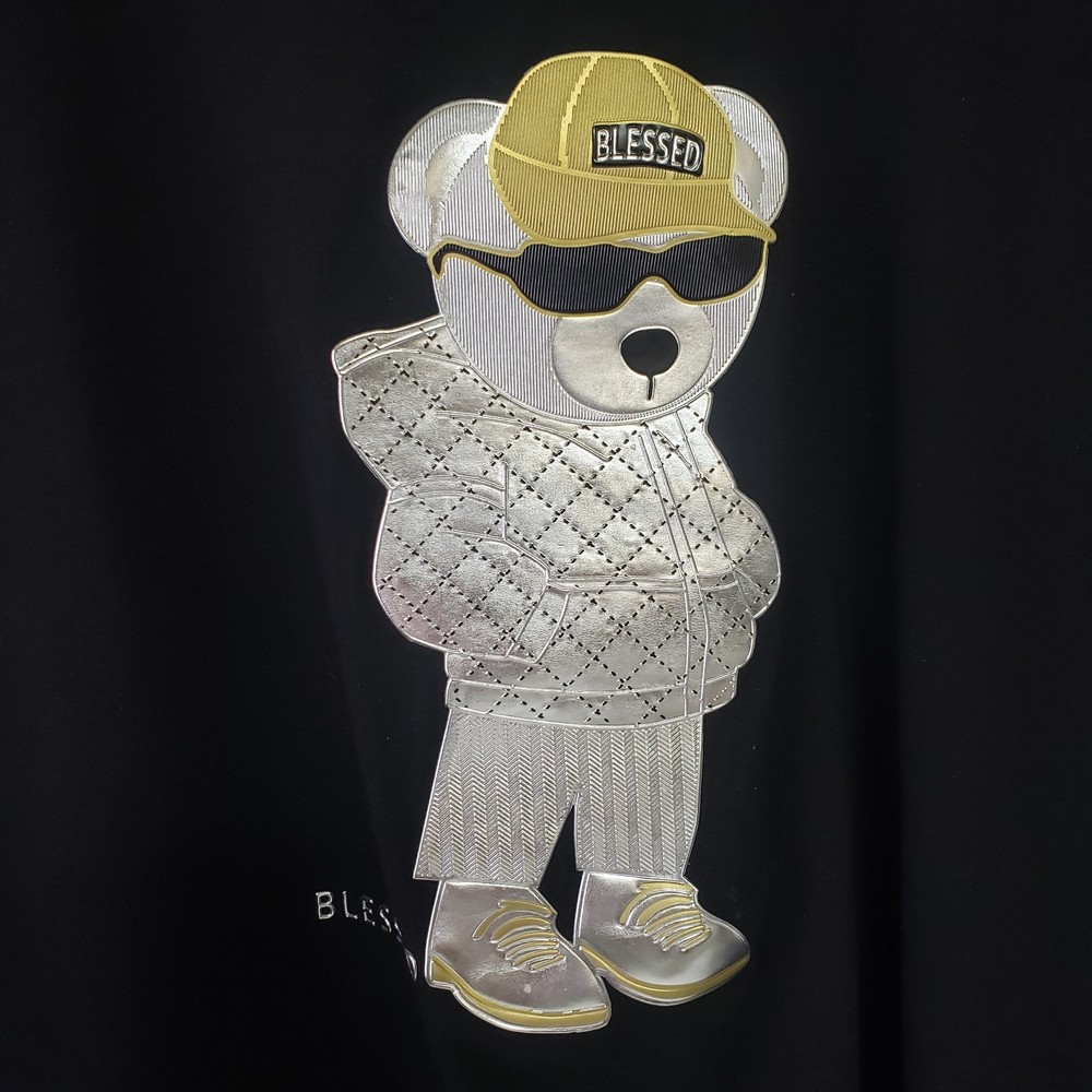 Bordocromatic CR 24 Chrome Edge Bear Silver Metallic Accent Blessed Bear Sz-L