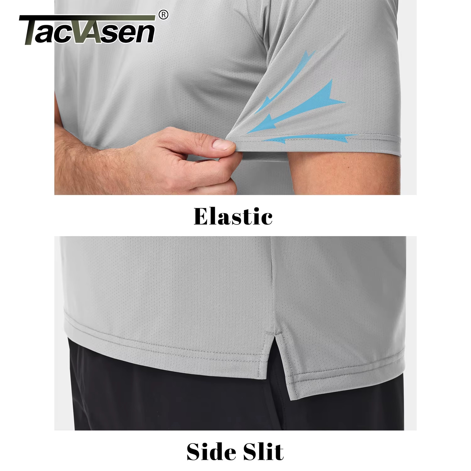Mens Sports T-Shirt Lightweight Quick Dry Breathable Stretch Fitness gallery