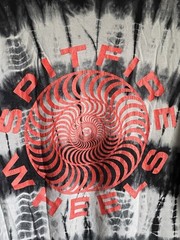 Spitfire Old E Pleated Wash T Shirt Tie Dye Mens S