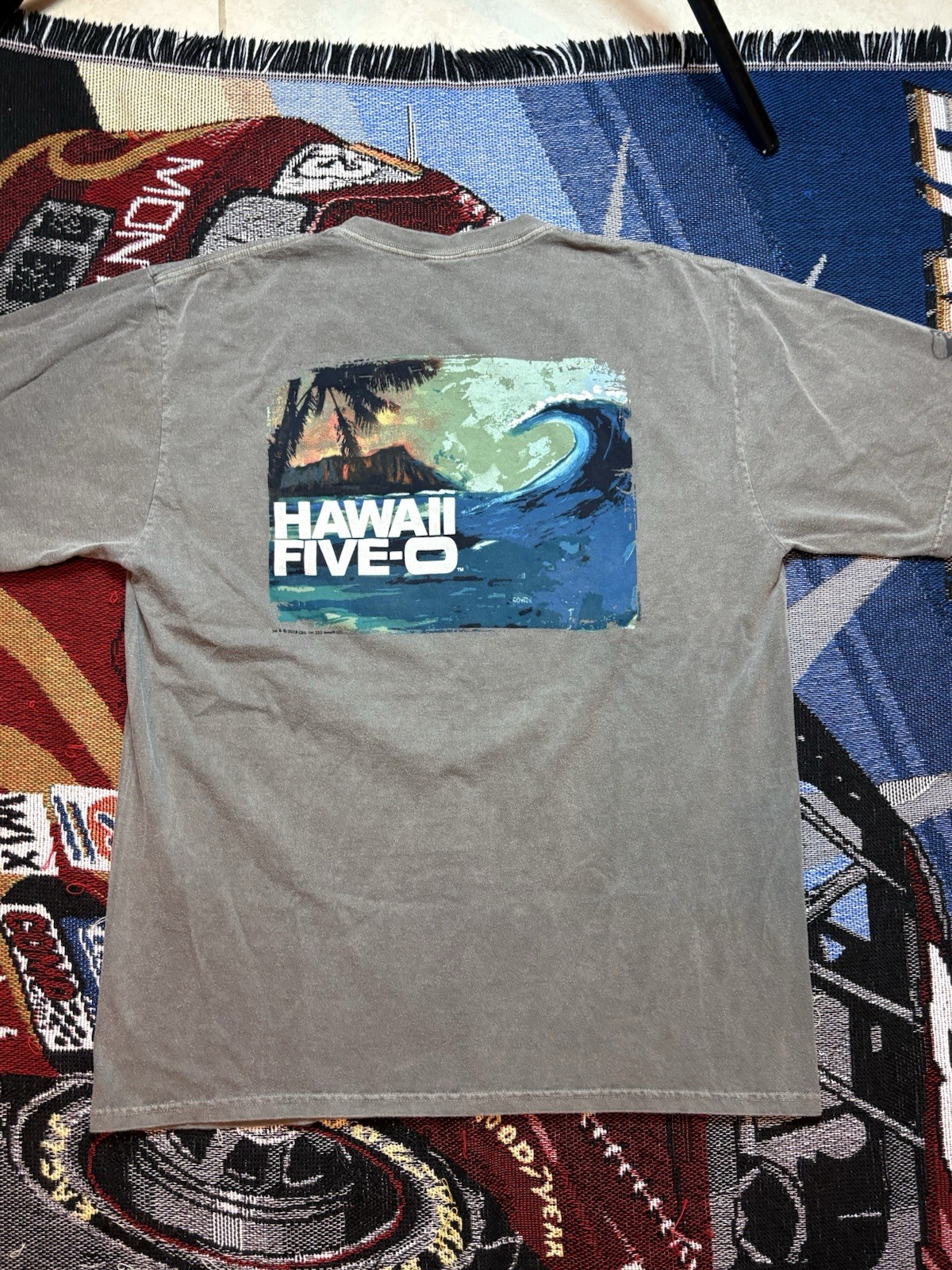 Hawaii Five-O Shirt TV Promo Crazy Shirts Men’s Large Dyed Gray Wash gallery
