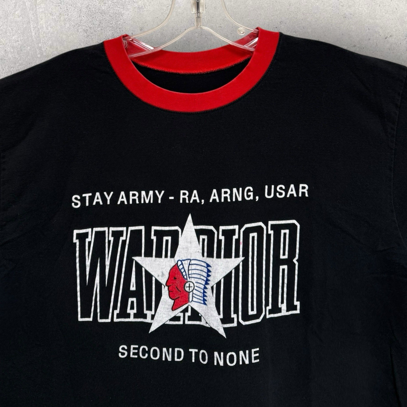 Vintage 2nd Infantry - Second To None Single Stitch T Shirt / Ringer Large 21x26 gallery
