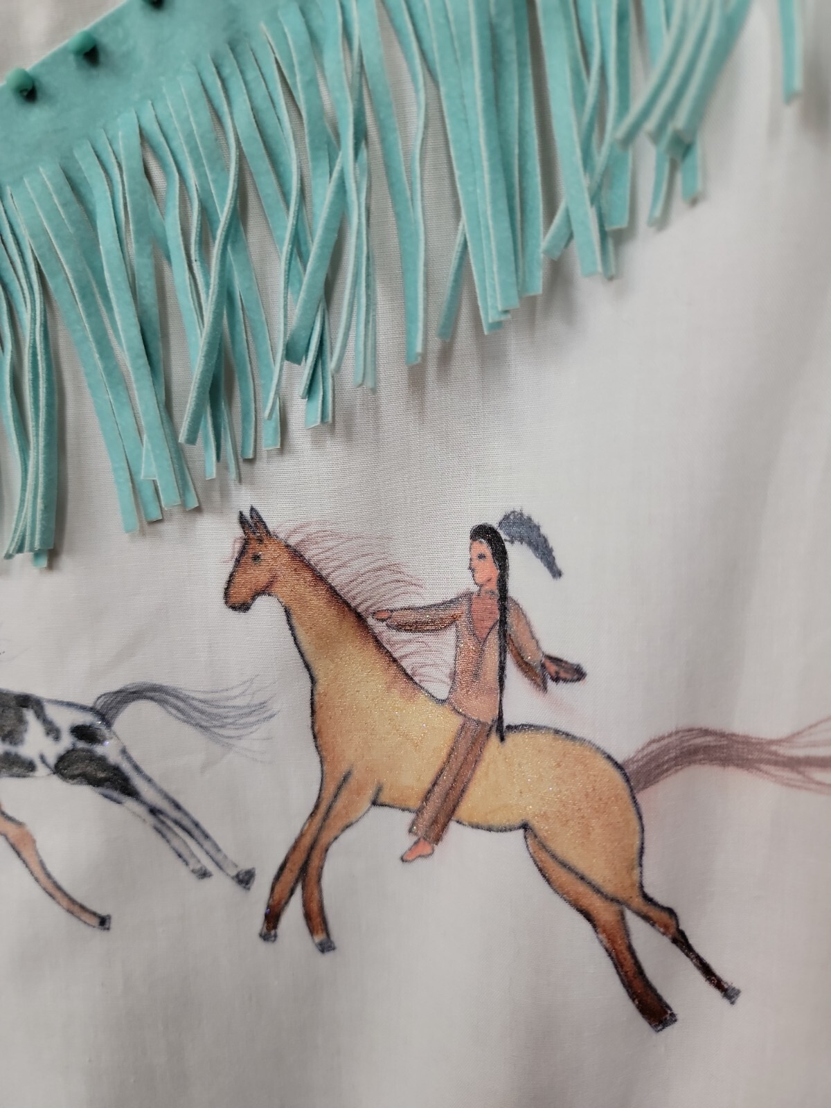 GIORGIO PATRINO Select BROADCLOTH TRIBAL INDIAN RARE GRAPHIC SHIRT XL/4-5 #C gallery