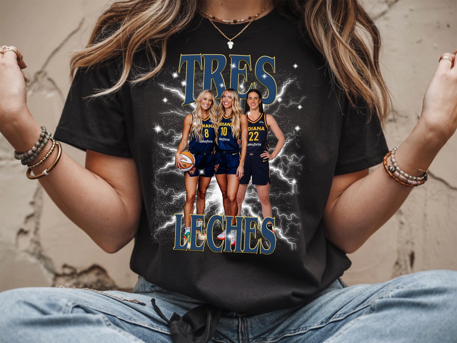 Tres Leches Basketball Shirt – Caitlin Clark, Sophie Cunningham, Lexie Hull