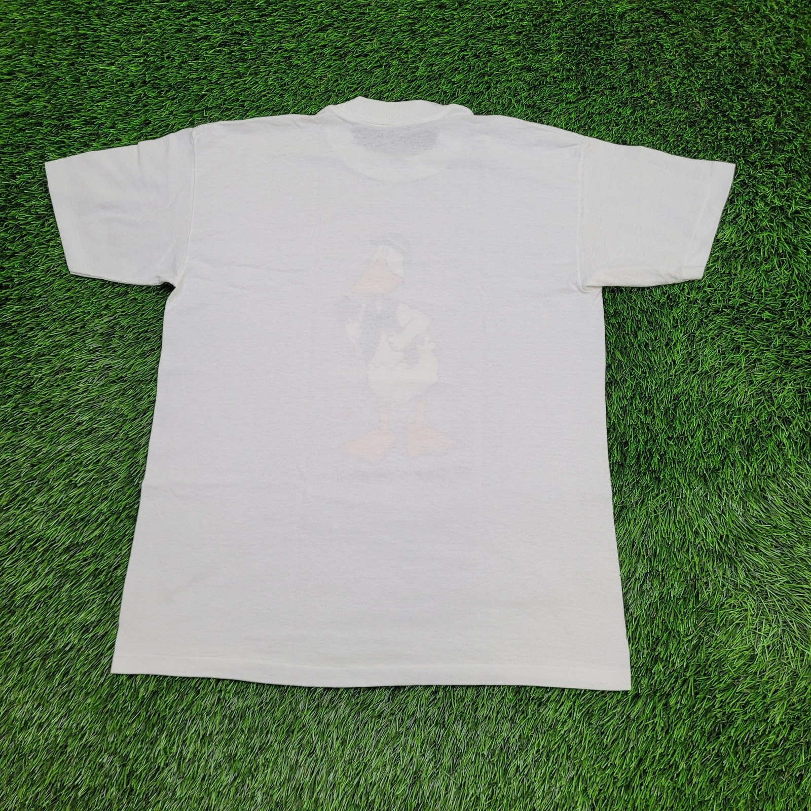Vintage 1986 Funny Duck Shirt S/M 20x26 White John-Baron Art gallery