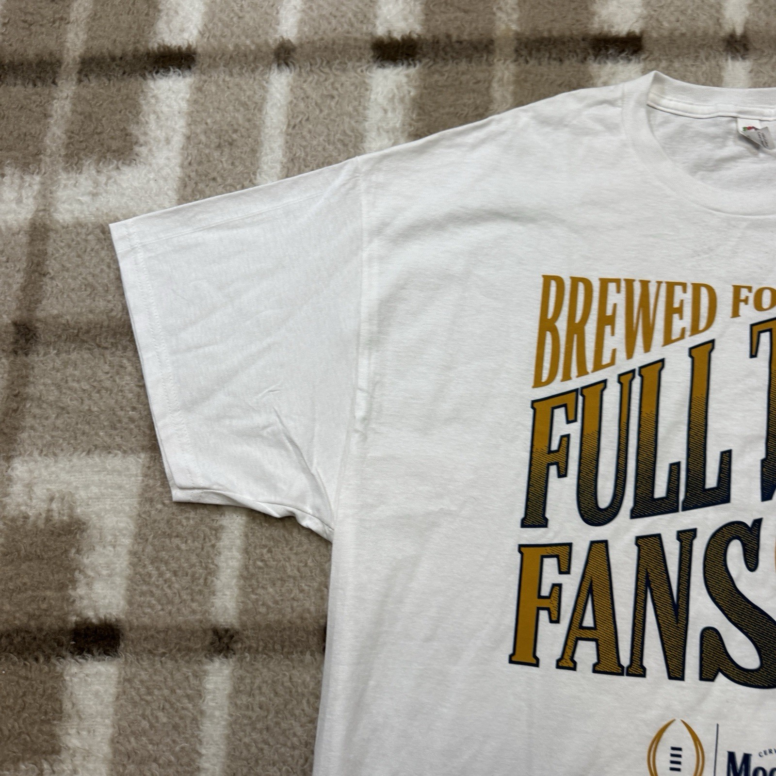 Modelo Football White T Shirt Mens Size XL Cerveza Brewed For Full Time Fans gallery