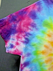 Handmade Tie Dye Rainbow Spiral Pattern Tee Shirt XL 22×28 Cotton Gildan