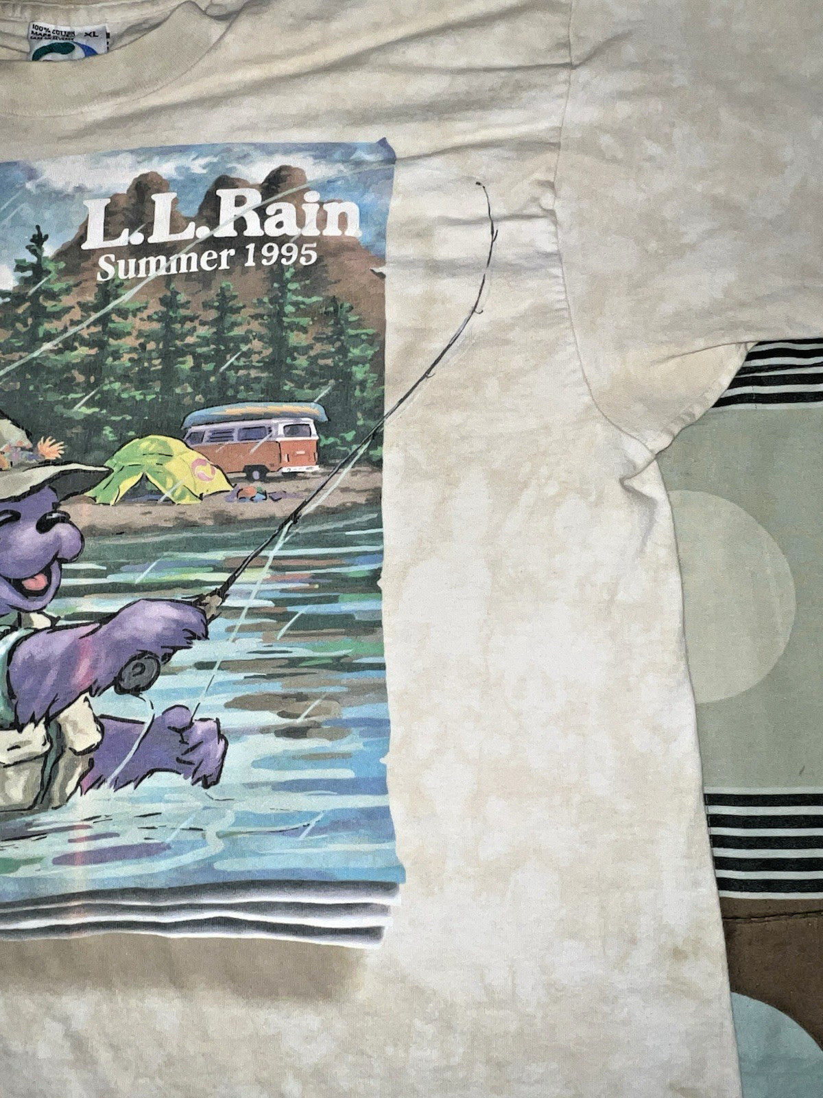 Vintage 1995 Liquid Blue Grateful Dead L.L. Rain/L.L. Bean XL shirt (rare) gallery