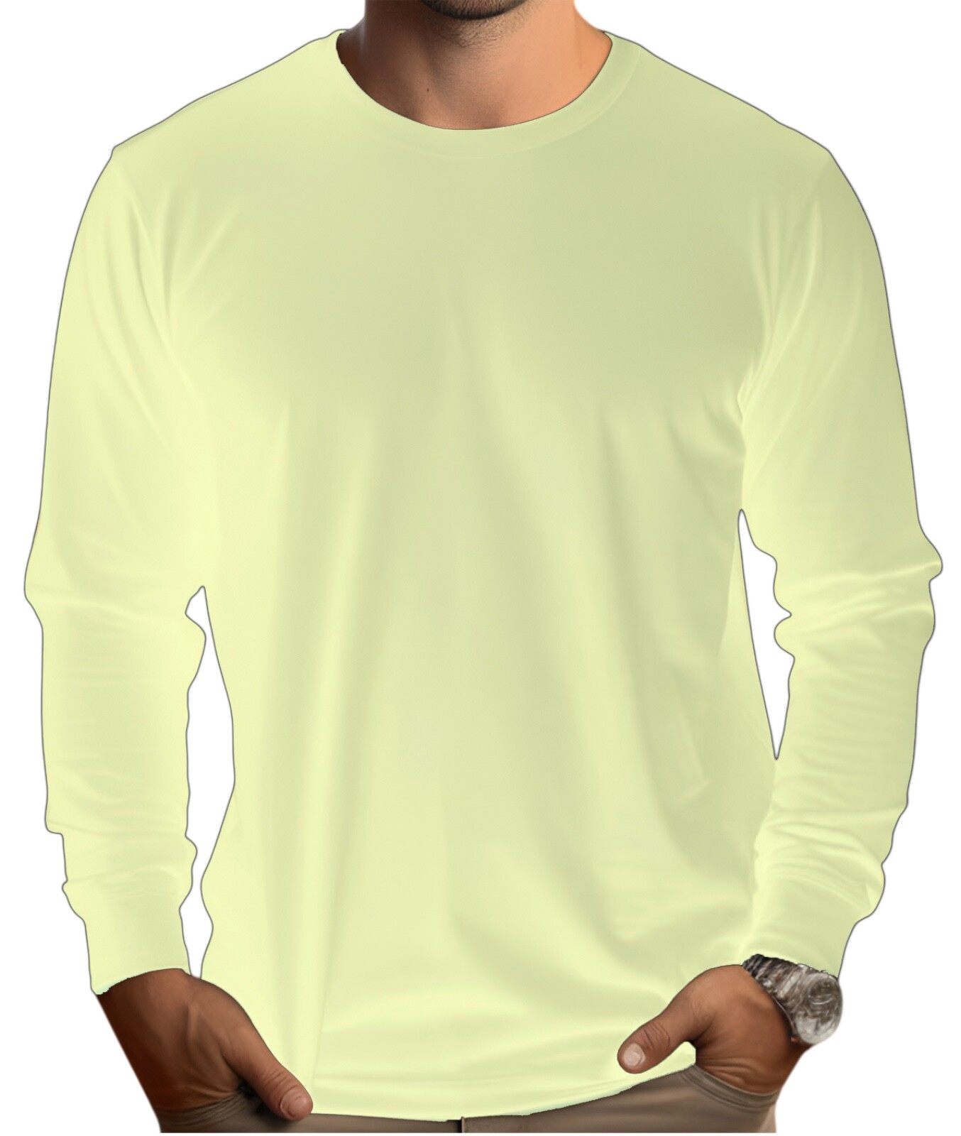 DRI-FIT Long Sleeve T-Shirts, UPF 50+ Sun Protection Shirt BEIGE