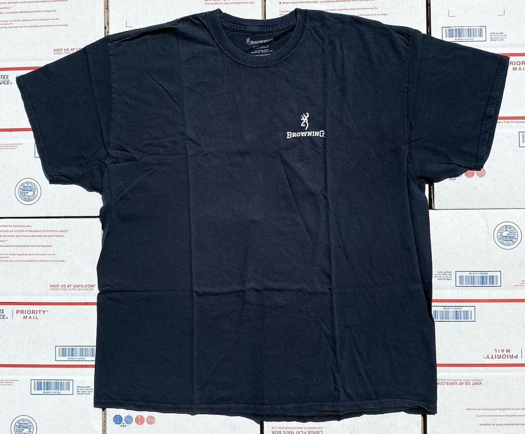Browning Outdoor USA Flag symbol Buck Deer Head Logo Hunting Black T-shirt 2XL gallery