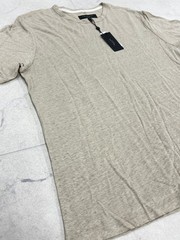 NWT $188 Rag & Bone Men’s Classic Linen Tee In Aged Taupe Size: Large