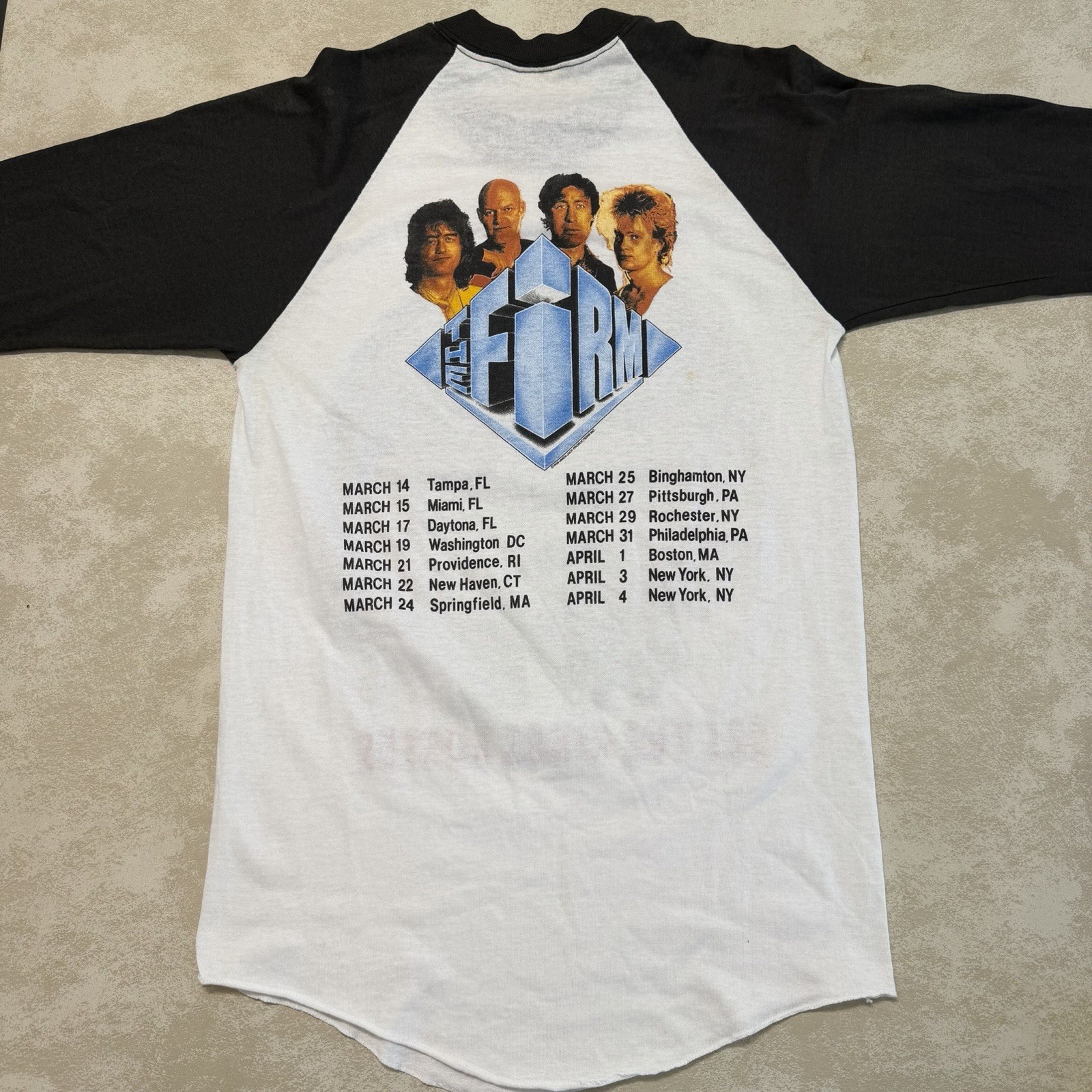 Vintage 80s The Firm Tour Raglan Shirt Jimmy Page Paul Rodgers Band Tee M gallery