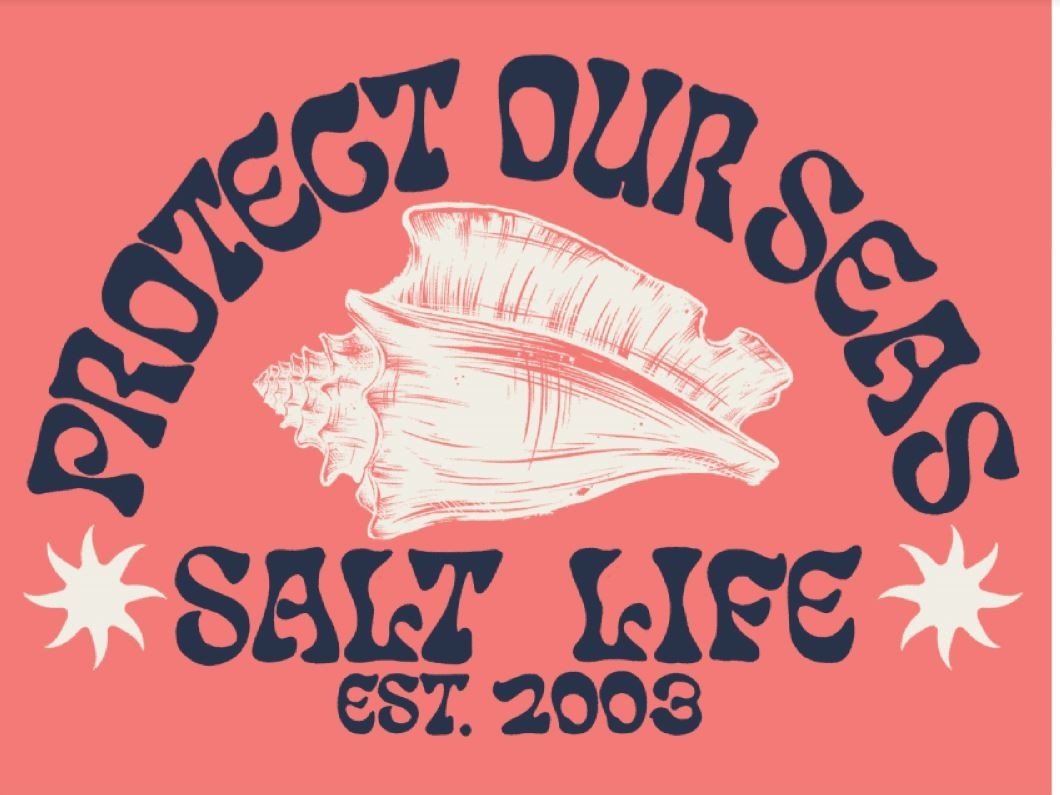 Salt Life Protect The Sea Crew 100% Coral Salty Saltlife NWT Adult Large NEW gallery