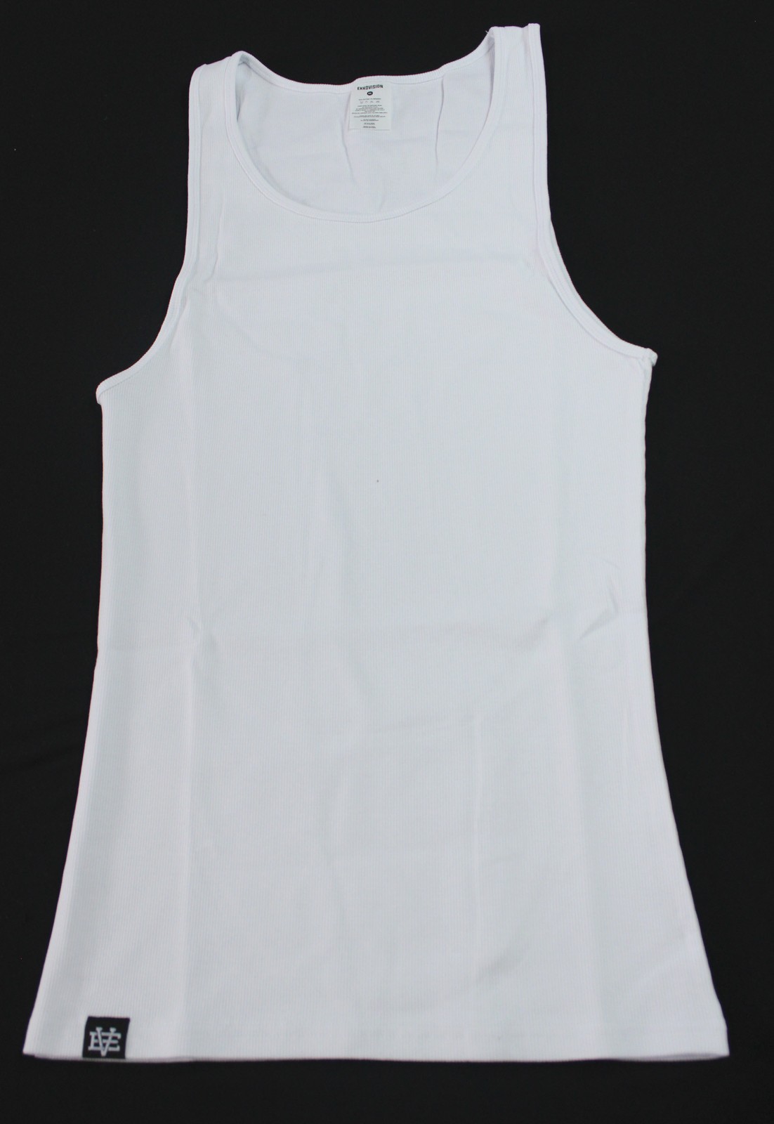 Ekkovision Men’s Solid Ribbed Comfort Core Beater Tank Top EH6 White Size 4XL
