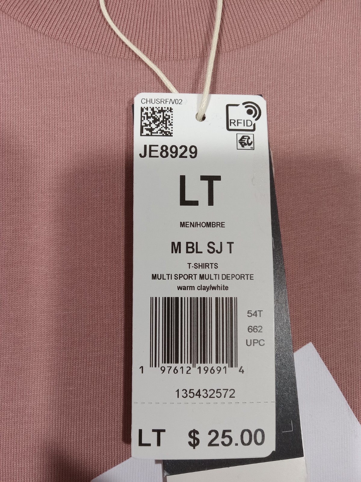 Adidas T Shirt Men's LT Large Tall Color Warm Clay gallery