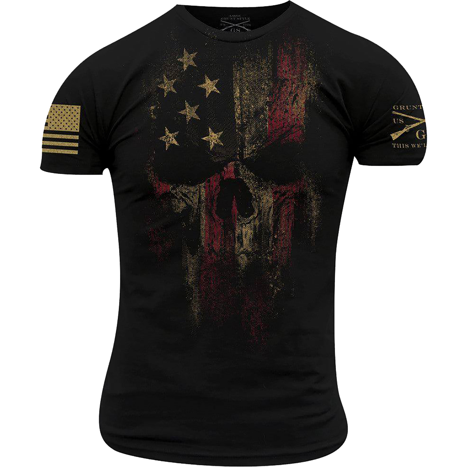Grunt Style Red Blood American Reaper T-Shirt - Black gallery