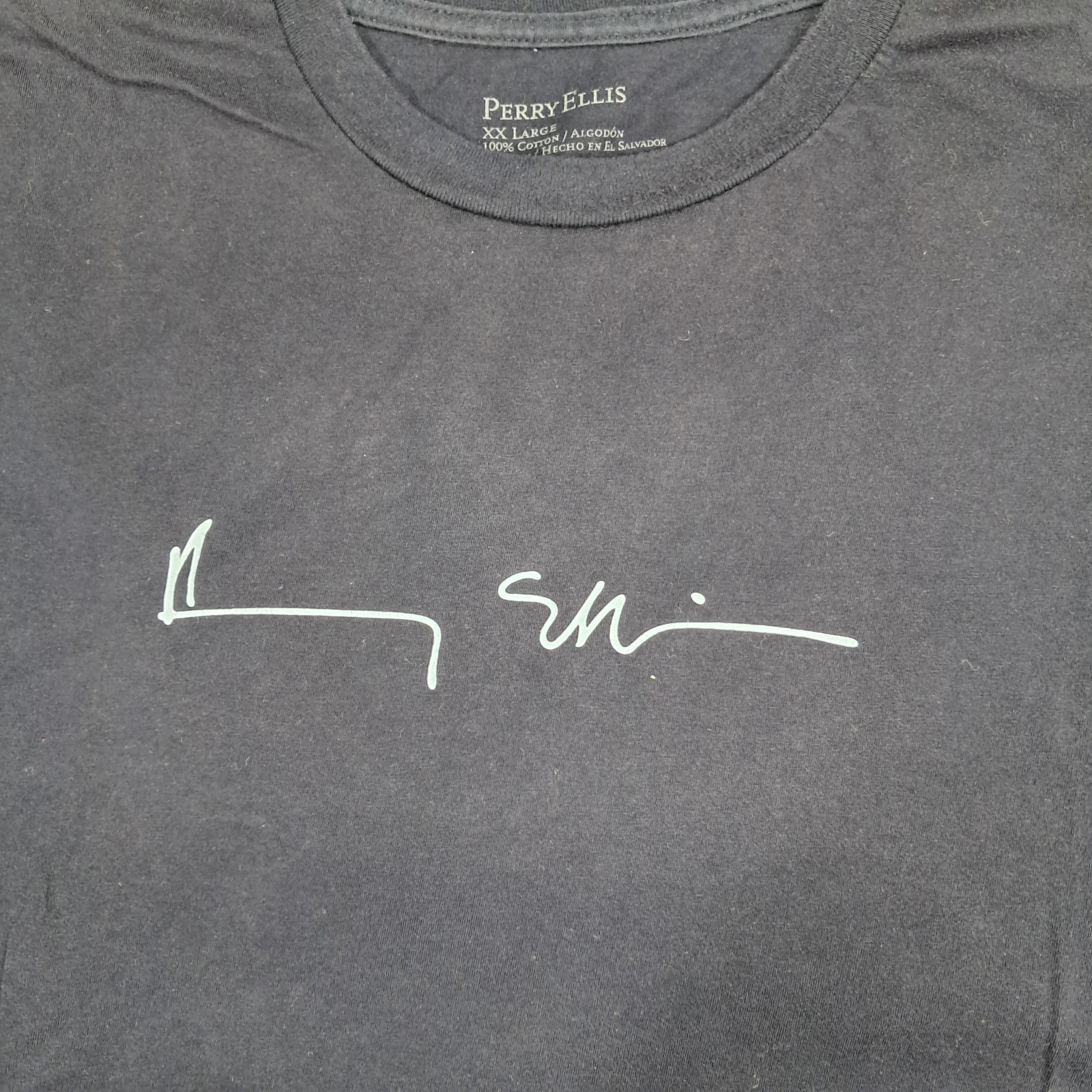 Perry Ellis Men's T-Shirt Logo Black 2X-Large gallery