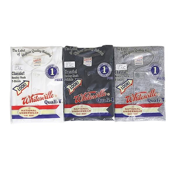 WHITESVILLE HENLEY NECK Short Sleeve 1-PACK T-SHIRT - [ WV79681] Made in Japan gallery