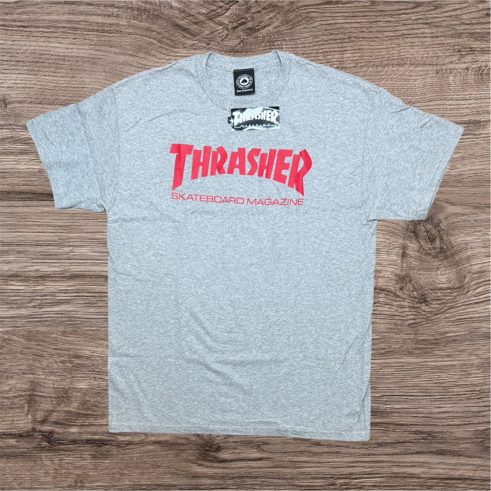 Thrasher Skate Magazine T-Shirt Grey/Red Size X-Large