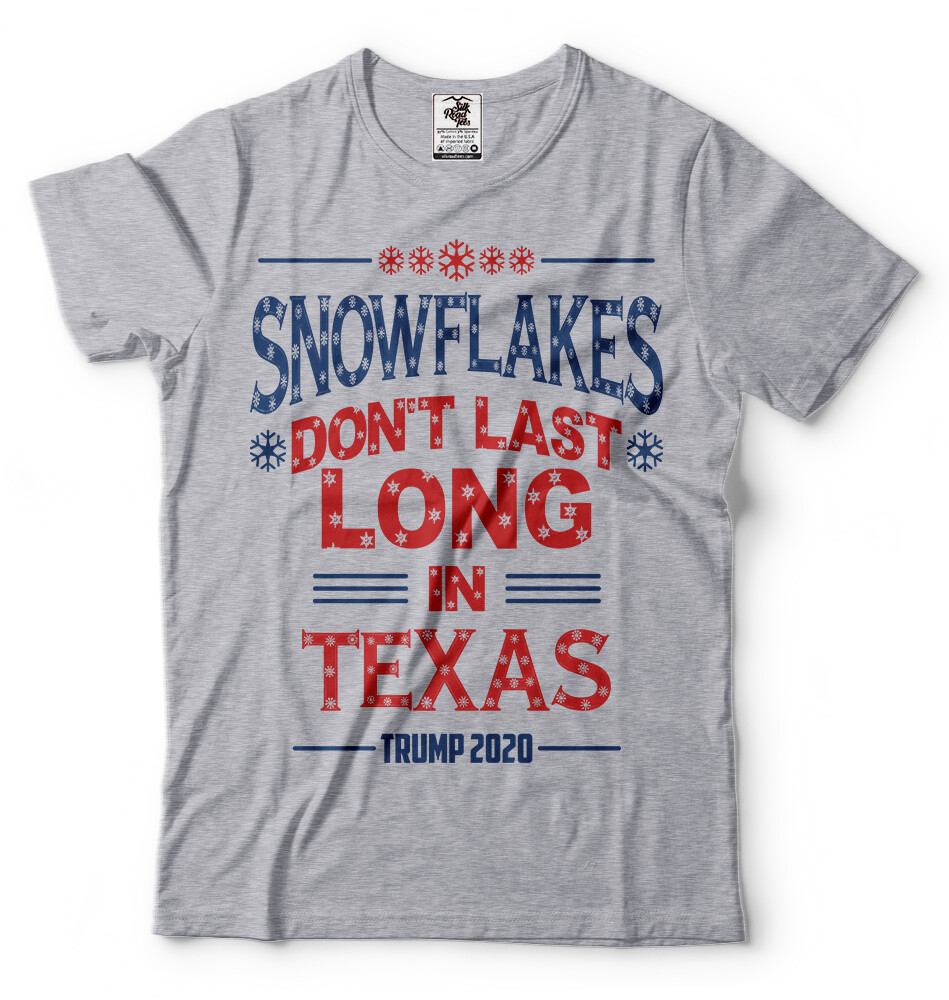 Snowflakes Dont Last Long in Texas Mens Tee shirt Trump 2024 Rally Campaign Tee gallery