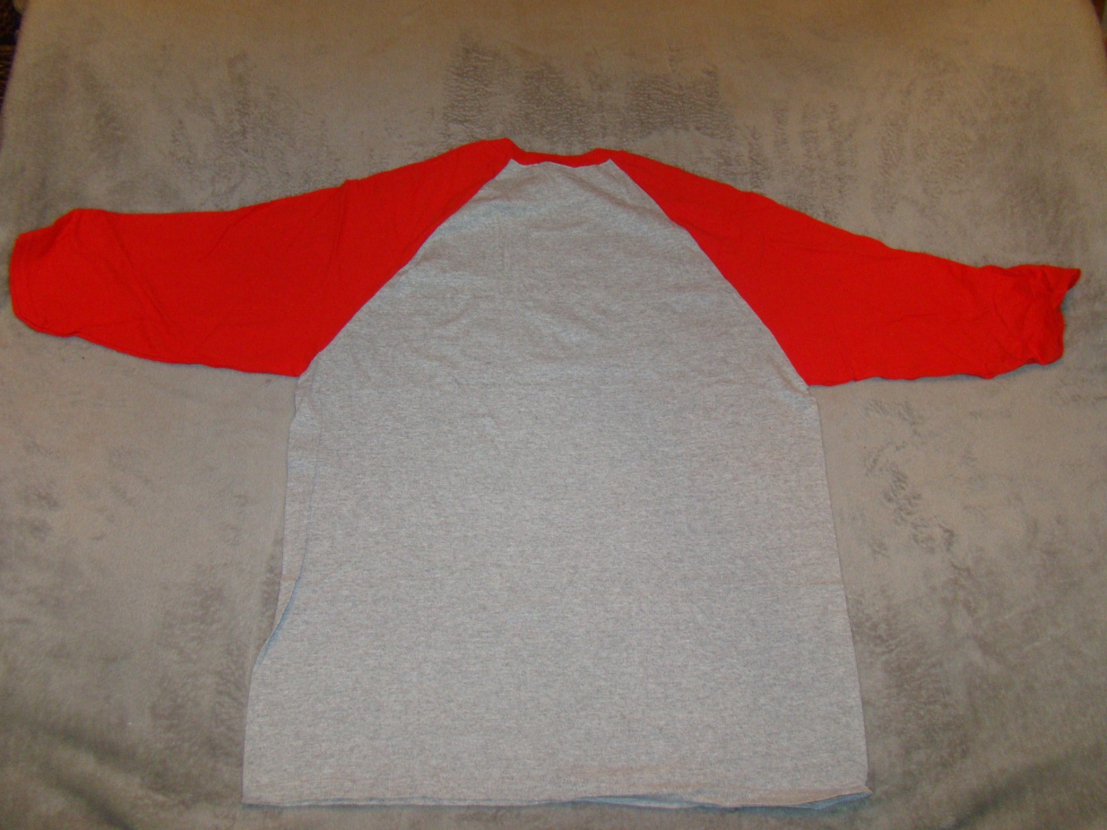 Gildan Adult Heavy Cotton 3/4 Baseball Raglan Sleeve Red/Gray Red/White T Shirt gallery