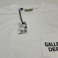 Gallery Dept Augi Sleeveless Tee White Mens Large Pocket Logo NWT