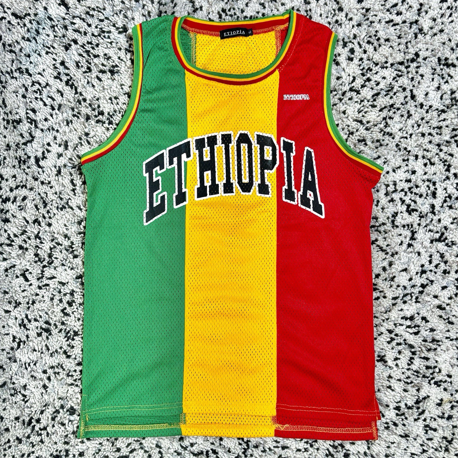 ETHIOPIA Flag Colors Mesh Tank Top Jersey Rasta Reggae Unisex Streetwear gallery
