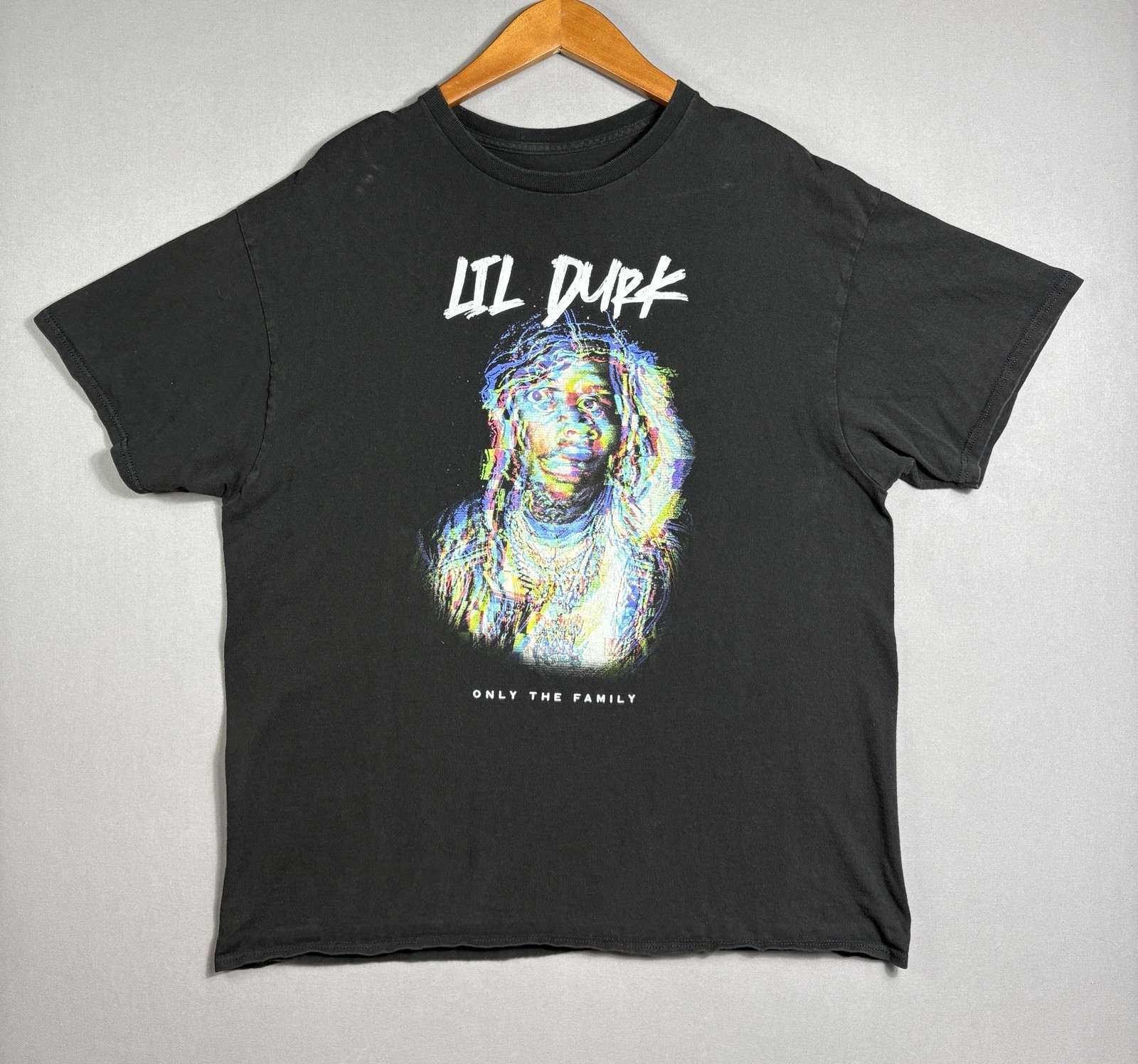 Lil Durk T Shirt Mens XL Black Only The Family OTF Logo Rap Tee Hip Hop Adult XL
