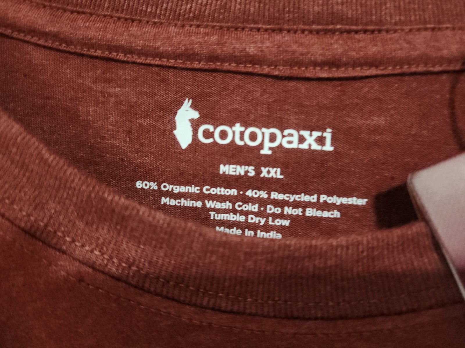 Cotopaxi Llama Lover T Shirt Mens 2XL Rust Graphic Organic Cotton Quick Drying gallery