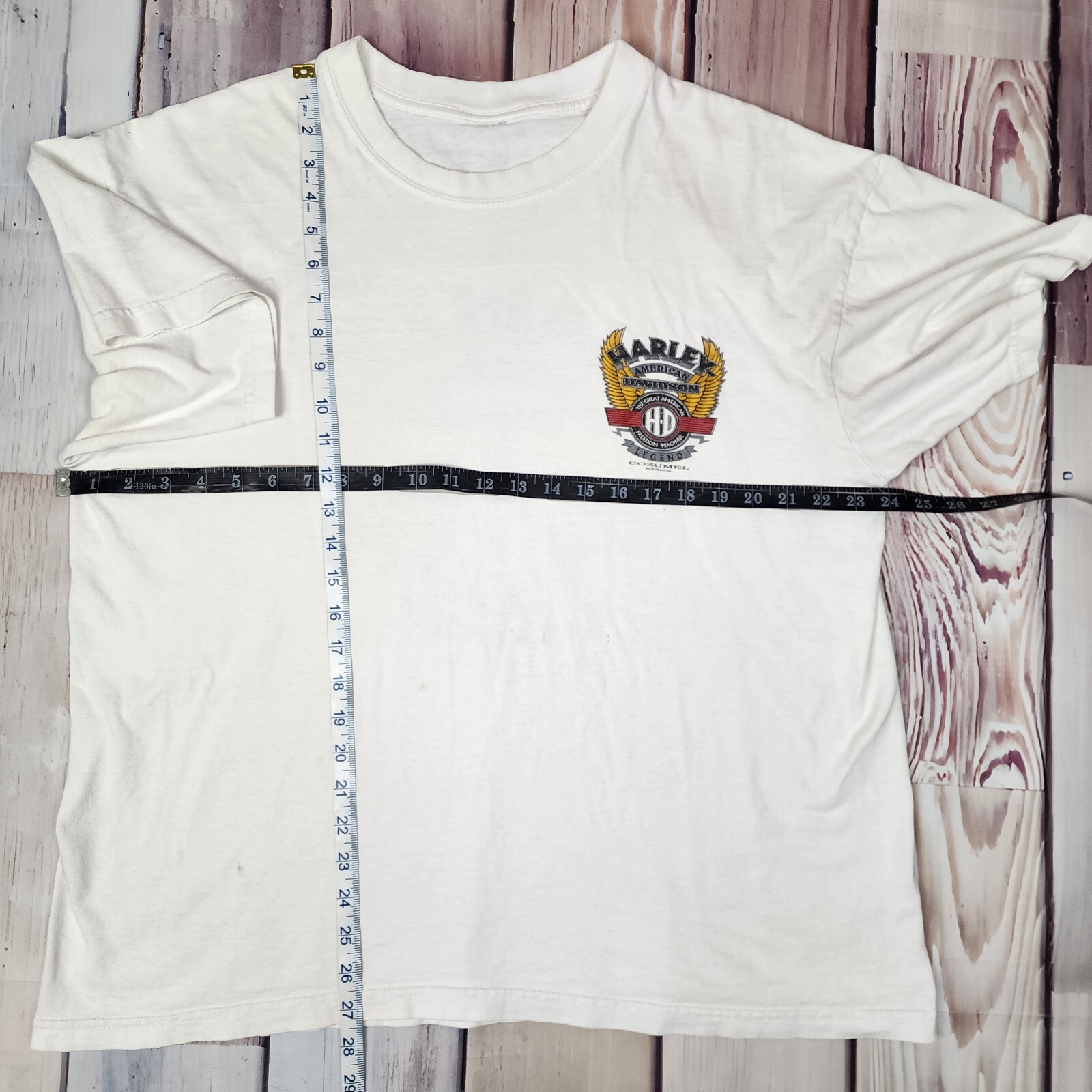 Harley Davidson Cozumel Mexico White T Shirt 48" Chest XL See Description gallery