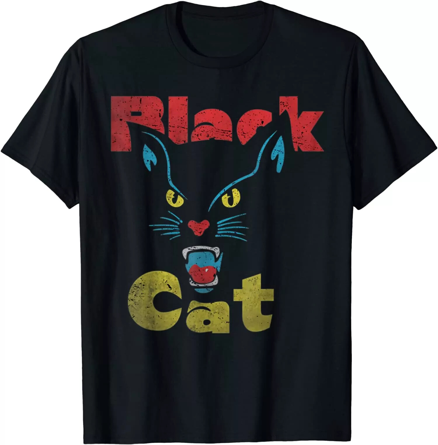 NEW LIMITED Retro Black Cat Retro Vintage 70s Tee T-Shirt S-3XL.webp gallery