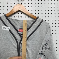 Vintage Rawlings Peanuts Baseball Jersey Mens XL Grey 90s Snoopy Charlie Brown