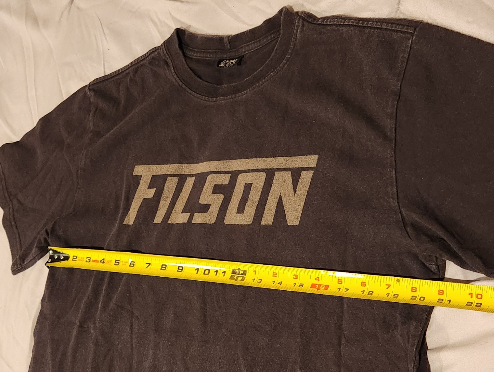 Filson Men's Size M T-Shirt Black Spell-Out Logo Hike Camp Outdoor gallery