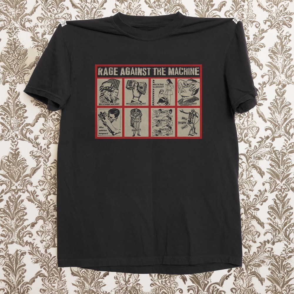 New!! Rage Against the Machine Shirt, Unisex Black T-shirt Size S-5XL