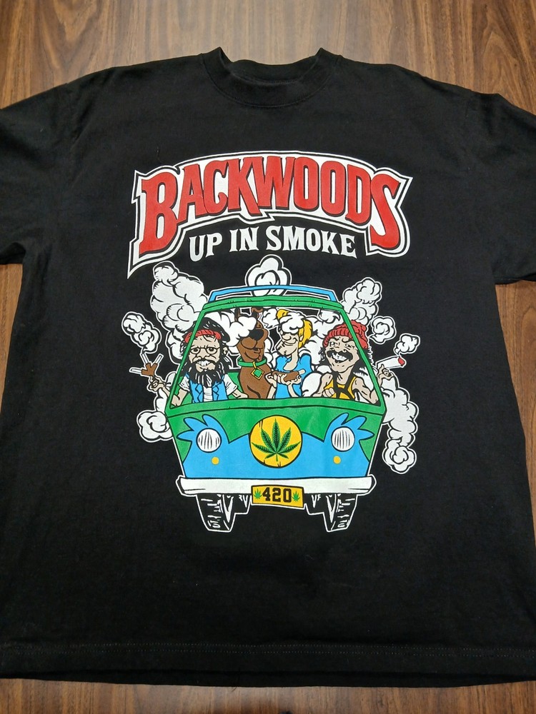 Shaka Wear Cheech Chong Backwoods Scooby Doo Tee XL Black