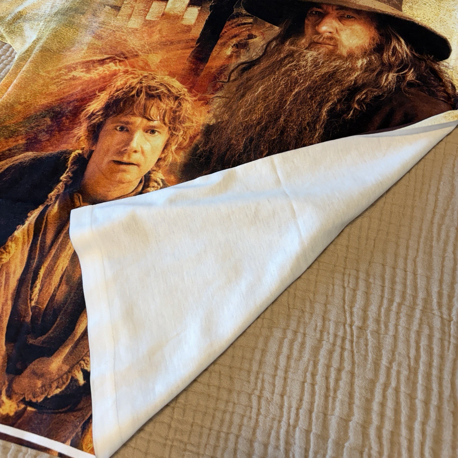 The Hobbit Movie T Shirt Gandalf Bilbo Baggins All Over Front XL gallery